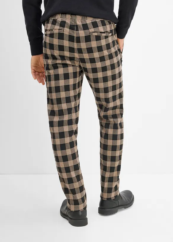 Byxa med yllelook och bekv&auml;m midja, normal passform, bonprix