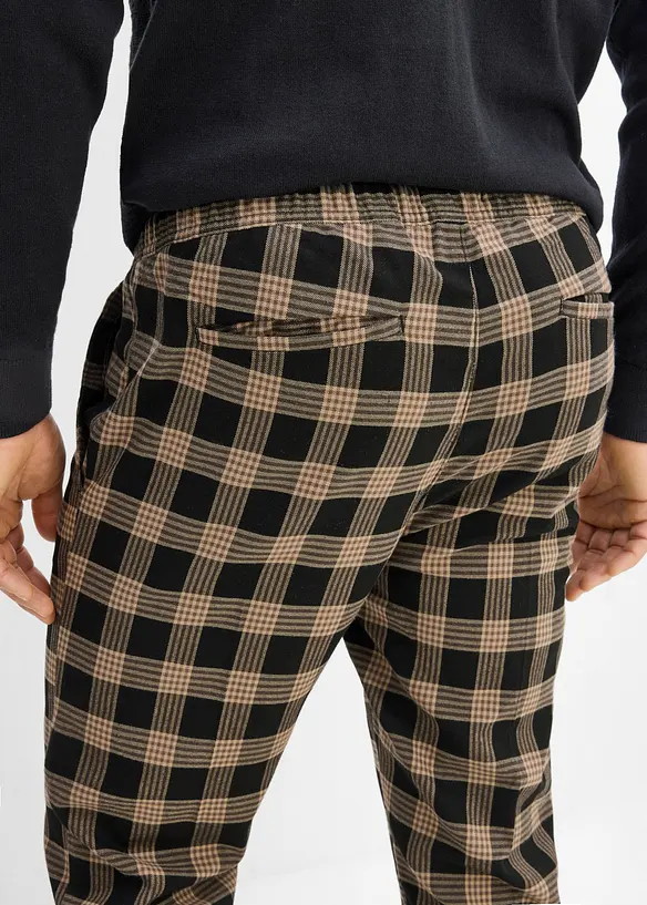 Byxa med yllelook och bekv&auml;m midja, normal passform, bonprix