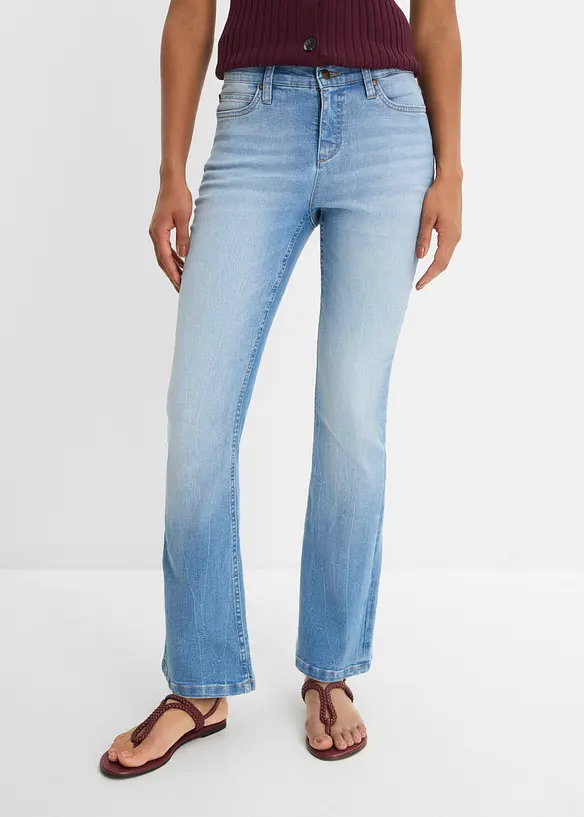 Bootcut Jeans High Waist, Comfort Stretch, bonprix