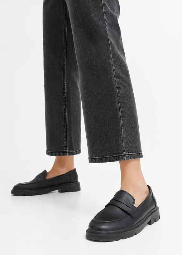 Wide Leg Jeans Mid Waist, bonprix