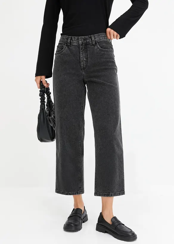 Wide Leg Jeans Mid Waist, bonprix