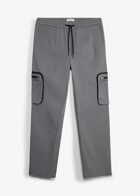 Cargobyxa i Regular Fit med praktiska fickor, Straight, bonprix