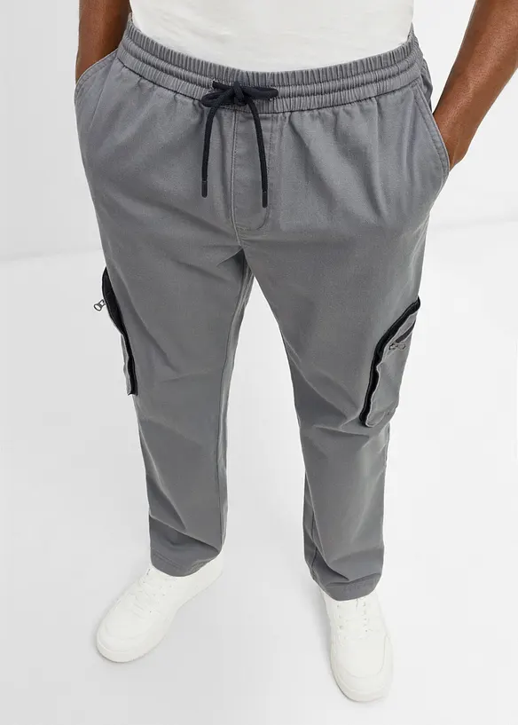 Cargobyxa i Regular Fit med praktiska fickor, Straight, bonprix