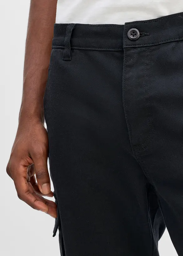 Cargobyxa med stretch i Regular Fit, tapered, bonprix