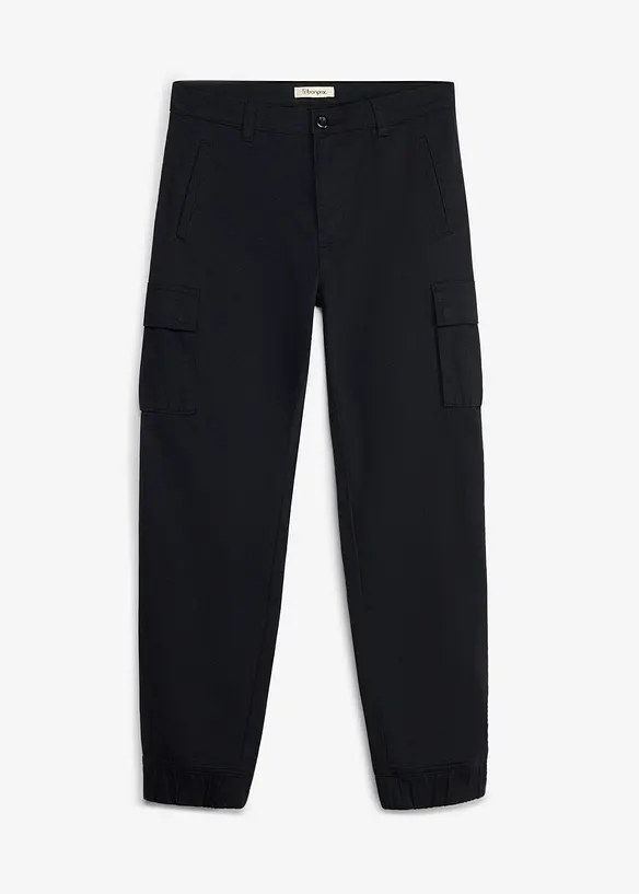 Cargobyxa med stretch i Regular Fit, tapered, bonprix