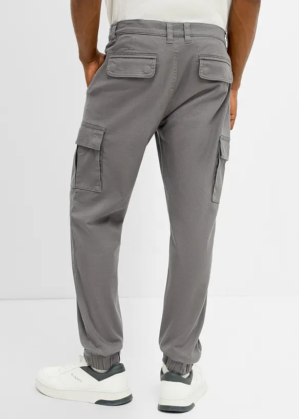 Cargobyxa med stretch i Regular Fit, tapered, bonprix