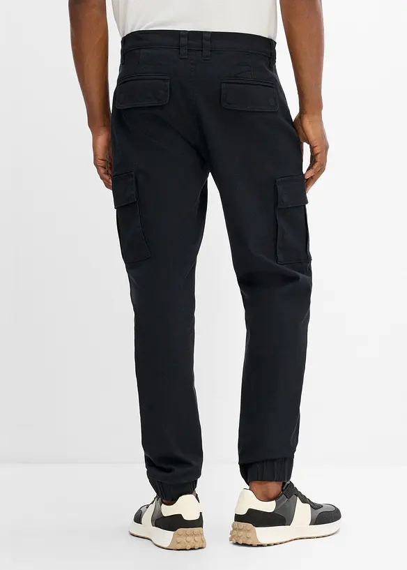 Cargobyxa med stretch i Regular Fit, tapered, bonprix