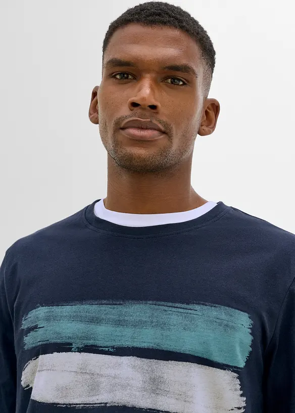 L&aring;ng&auml;rmad T-shirt i ekologisk bomull, bonprix