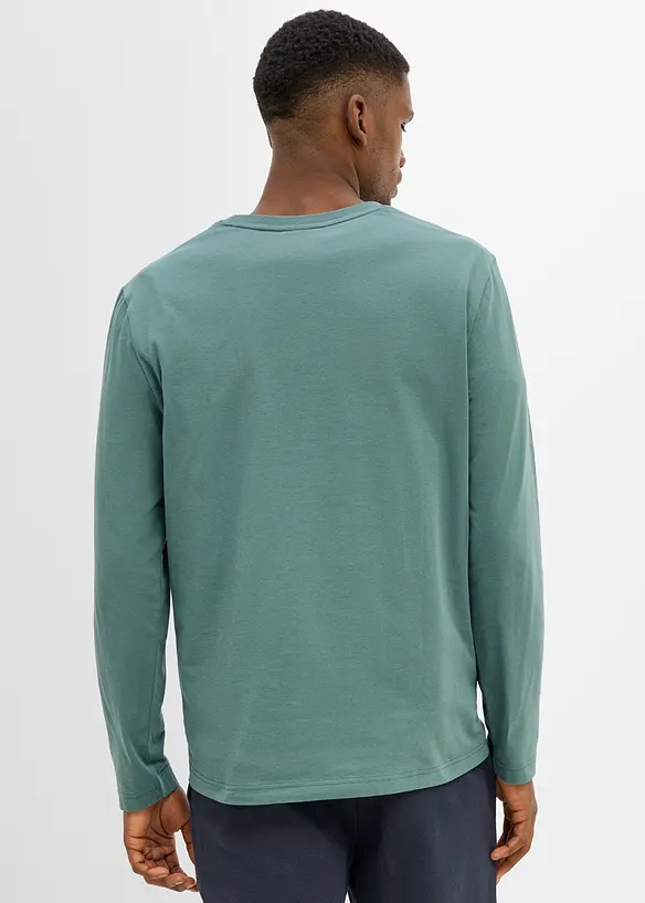 L&aring;ng&auml;rmad T-shirt i ekologisk bomull (2-pack), bonprix