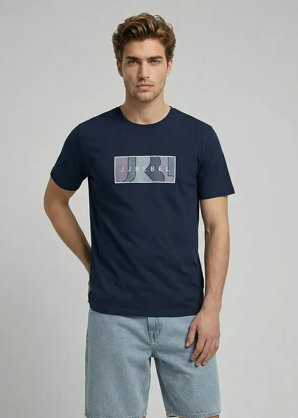 T-shirt i bomull fr&aring;n JJ REBEL, JJ REBEL