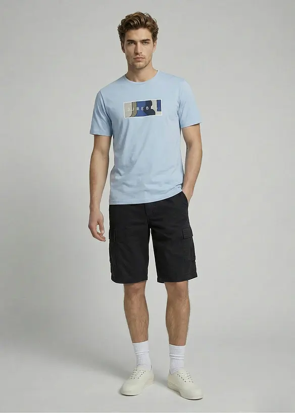 T-shirt i bomull fr&aring;n JJ REBEL, JJ REBEL