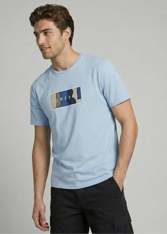 T-shirt i bomull fr&aring;n JJ REBEL, JJ REBEL