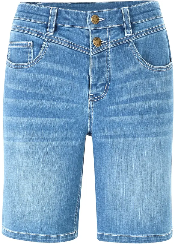 Stretchiga jeansbermudas, bonprix