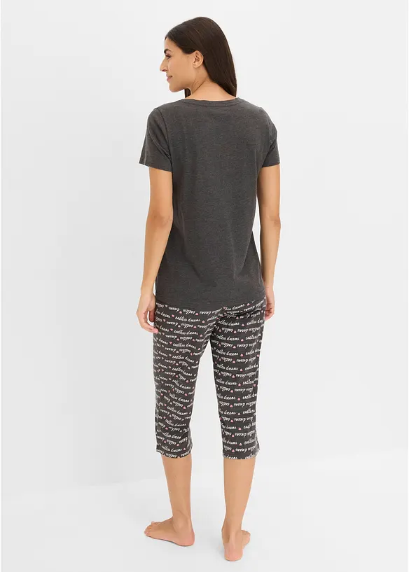 Capripyjamas med bomull, bonprix