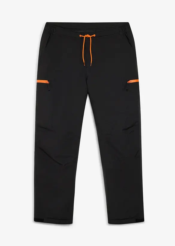 Vattent&auml;t funktionsbyxa med v&auml;rmande foder och cargofickor, Relaxed Fit, bonprix