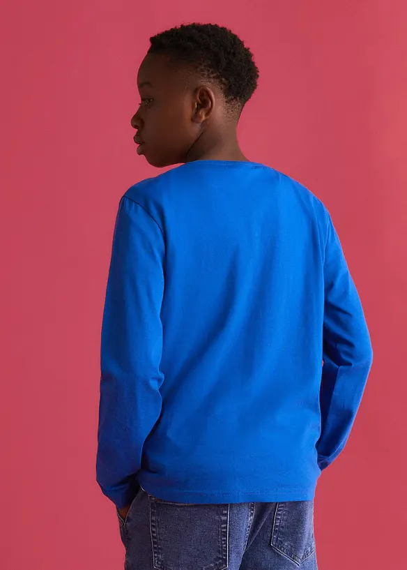 L&aring;ng&auml;rmad T-shirt med br&ouml;stficka i ekologisk bomull (3-pack), bonprix