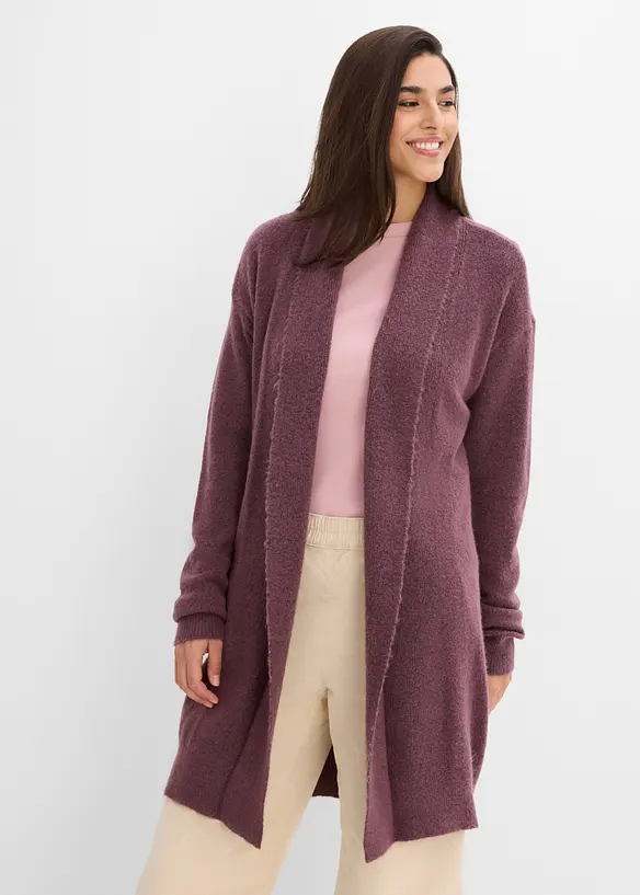 L&aring;ng cardigan med sjalkrage, bonprix