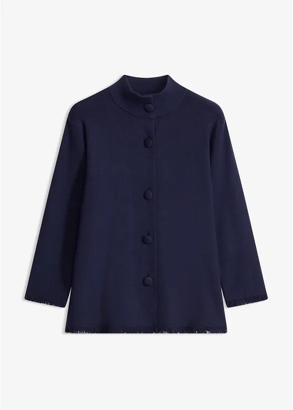 Cardigan med fransiga kanter, bonprix
