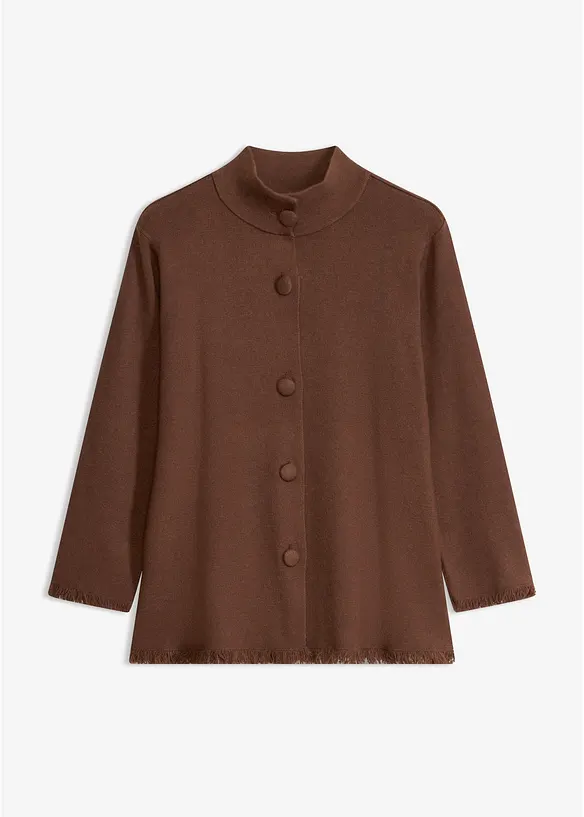 Cardigan med fransiga kanter, bonprix