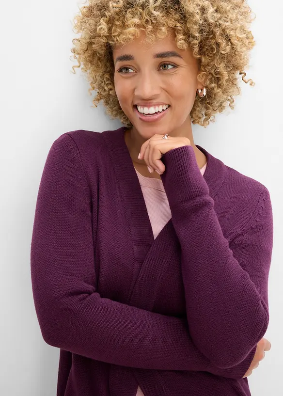 L&aring;ng cardigan, l&aring;ng&auml;rmad, bonprix