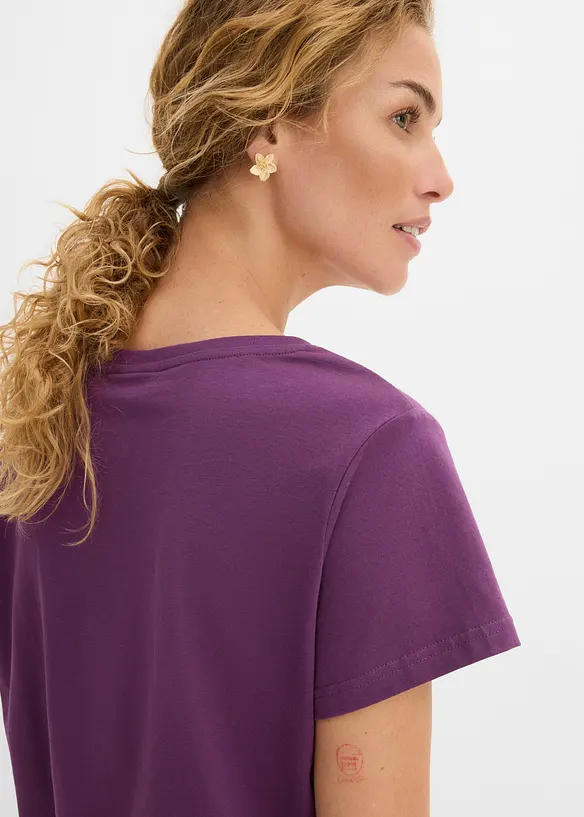 T-shirt med rund halsringning (5-pack), bonprix