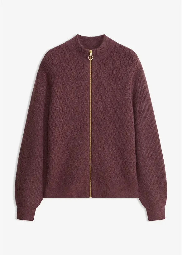 Cardigan med fl&auml;tm&ouml;nster, bonprix