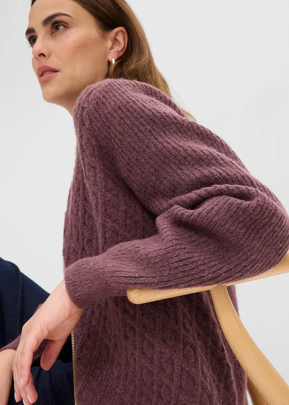 Cardigan med fl&auml;tm&ouml;nster, bonprix