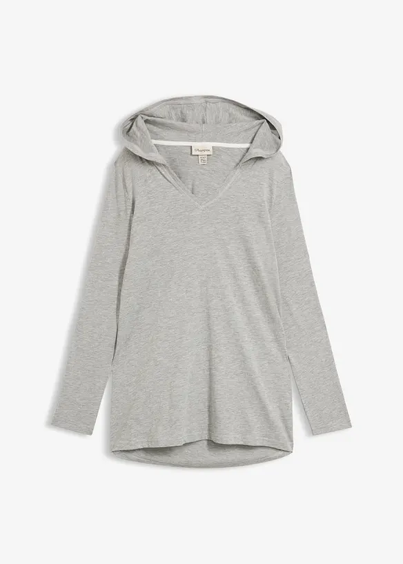 L&aring;ng topp med huva, bonprix