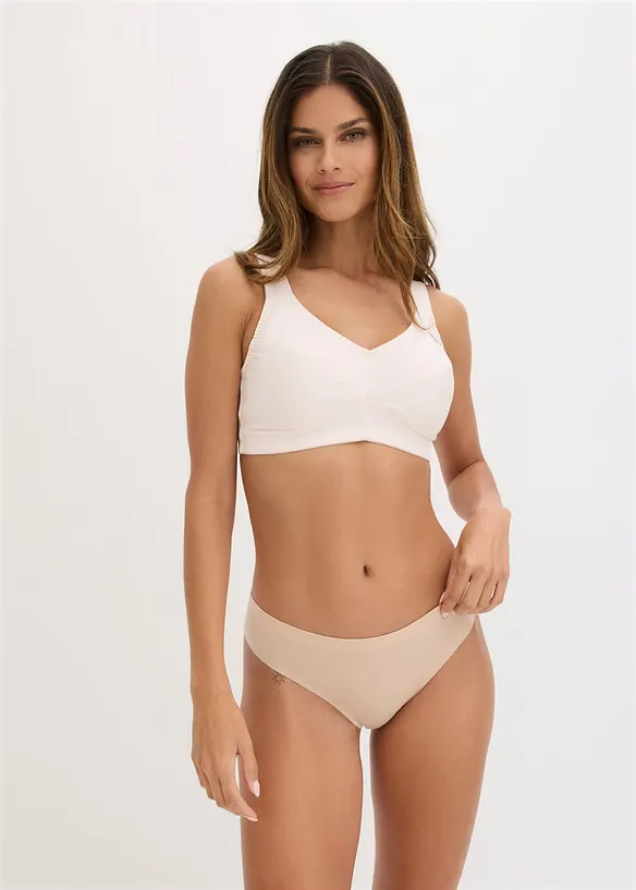 BH utan bygel, med ekologisk bomull (2-pack), bonprix