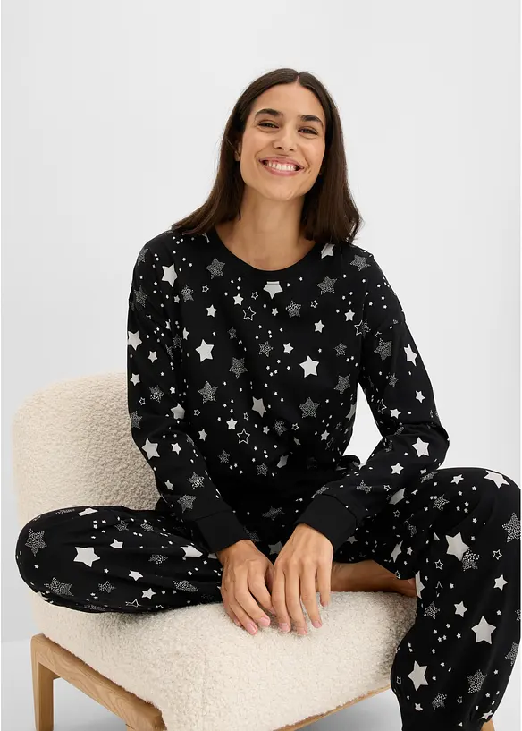 Pyjamas med ekologisk bomull, bonprix