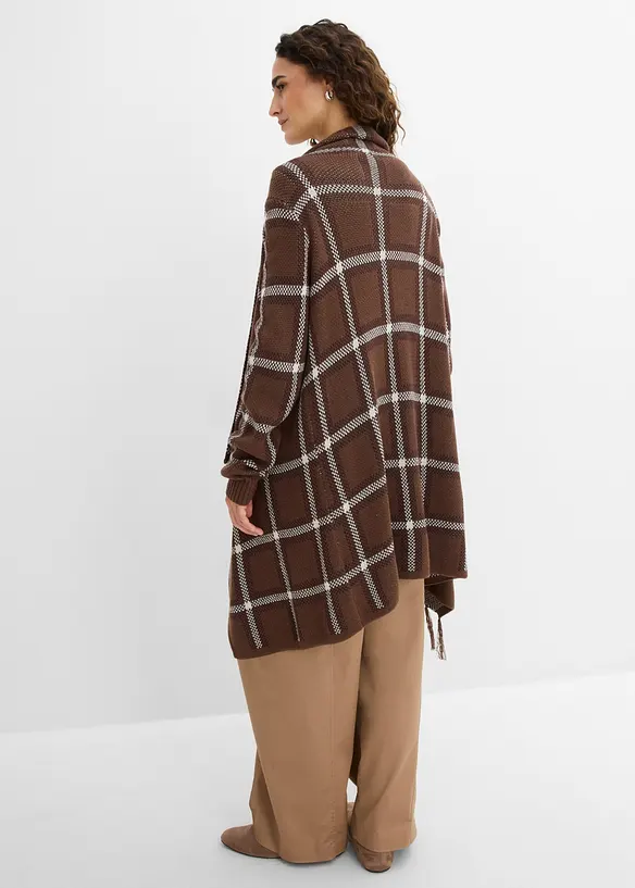 L&aring;ng cardigan med fransar, bonprix