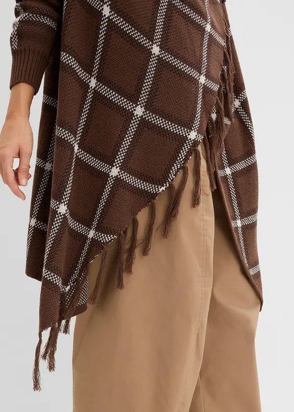 L&aring;ng cardigan med fransar, bonprix