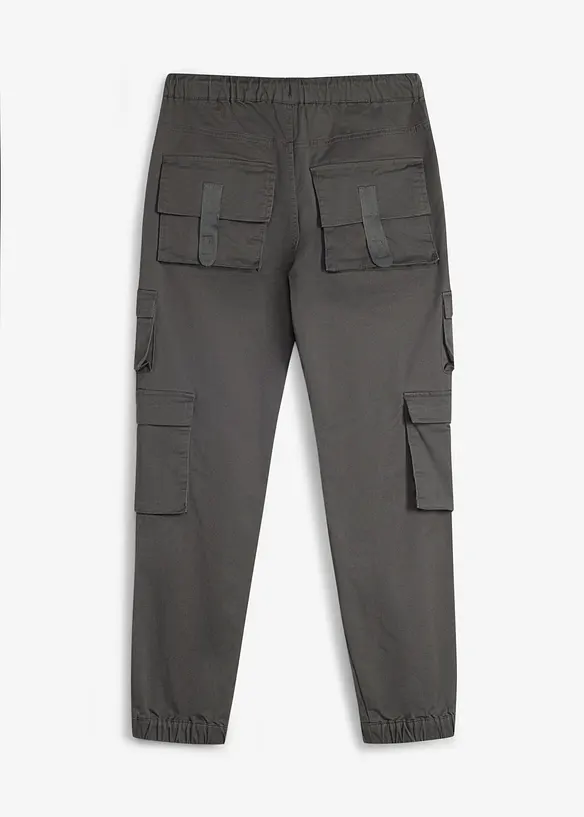 Stretchig cargobyxa, normal passform, med praktiska fickor, bonprix