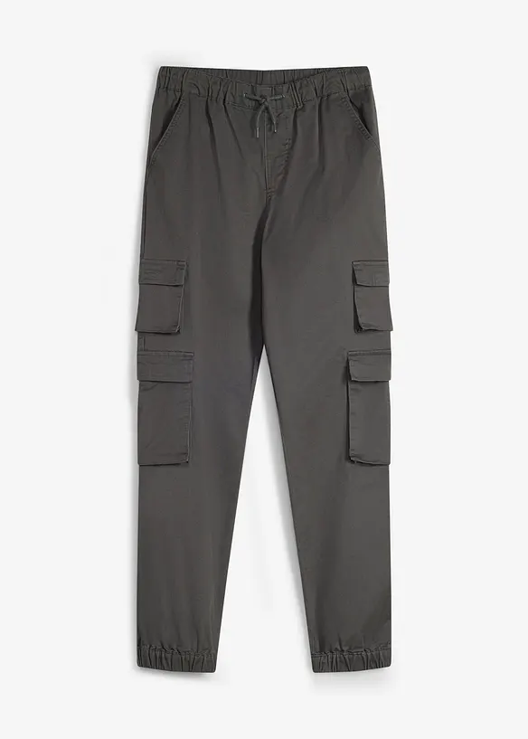 Stretchig cargobyxa, normal passform, med praktiska fickor, bonprix
