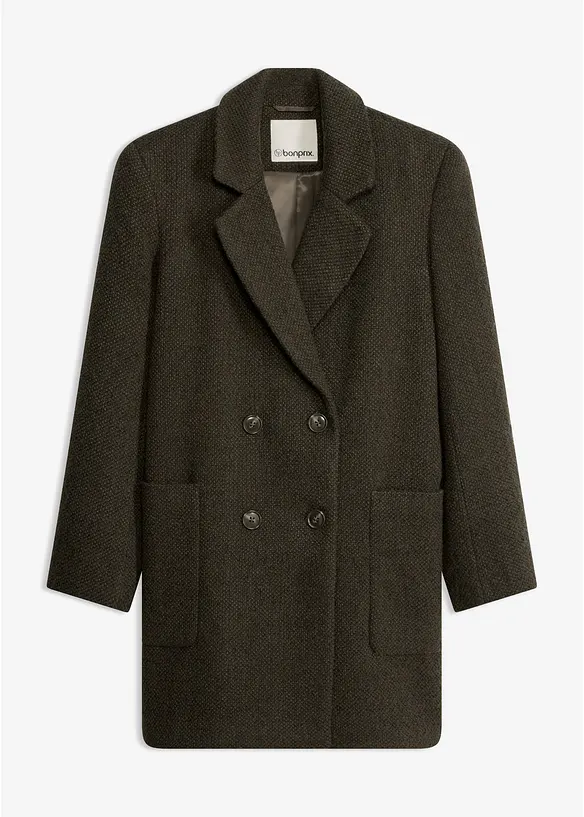 Kort kappa i yllelook, bonprix