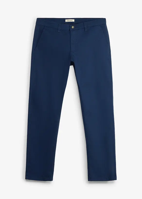 Stretchiga chinos med raka ben, avslappnad passform, bonprix