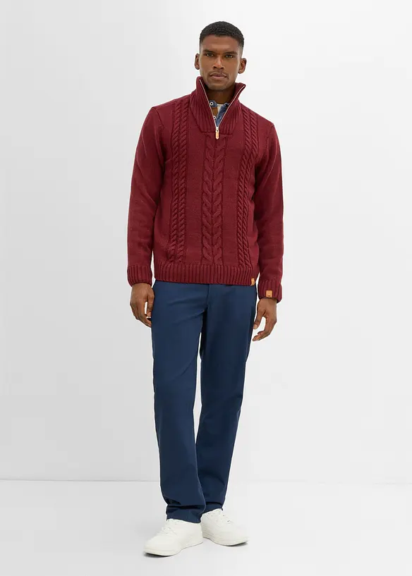Stretchiga chinos med raka ben, avslappnad passform, bonprix