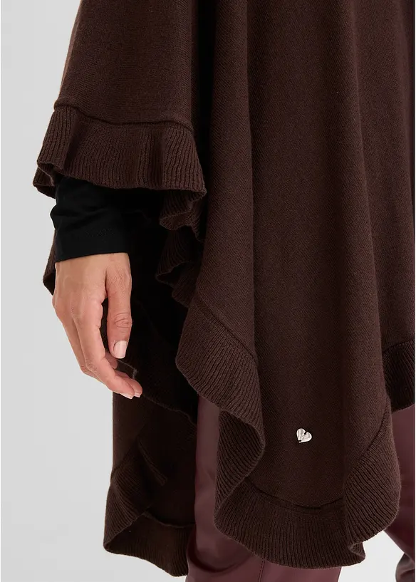 Poncho med kashmir, bonprix