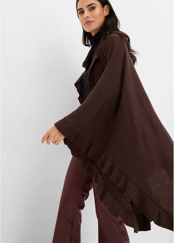 Poncho med kashmir, bonprix