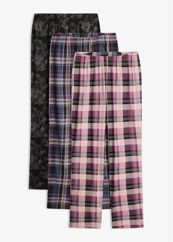 Pyjamasbyxa av bomull (3-pack), bonprix