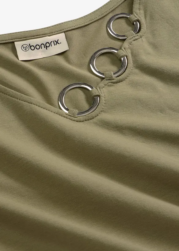 L&aring;ng&auml;rmad topp med &ouml;ljetter, bonprix