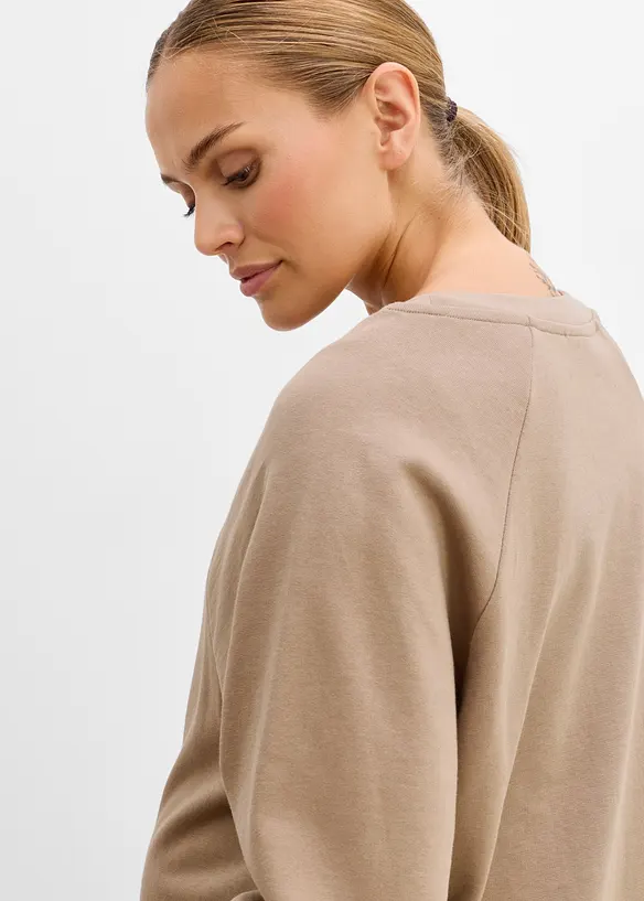 Mamma-/amningssweatshirt i ekologisk bomull, bonprix