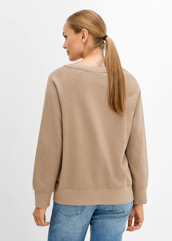Mamma-/amningssweatshirt i ekologisk bomull, bonprix