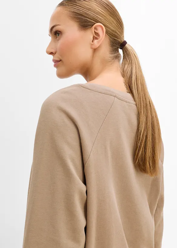 Mamma-/amningssweatshirt i ekologisk bomull, bonprix