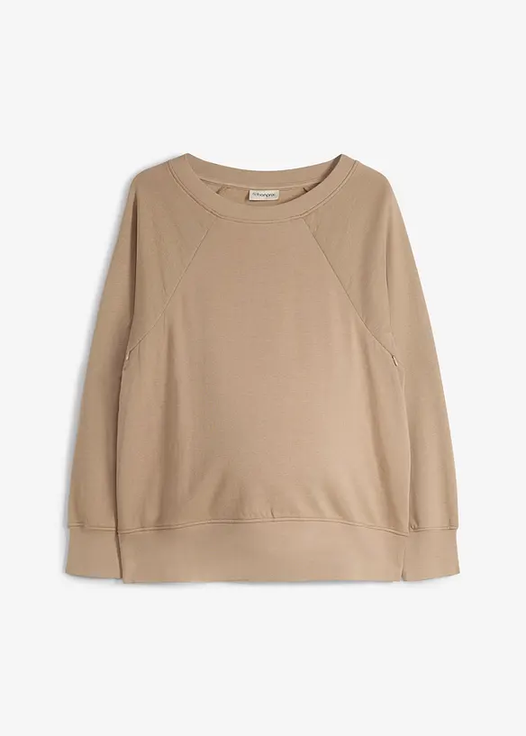 Mamma-/amningssweatshirt i ekologisk bomull, bonprix