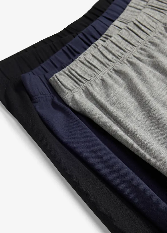 Leggings av stretchig mix med ekologisk bomull (3-pack), bonprix