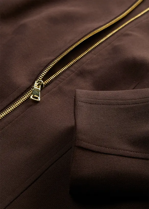 Blusjacka i mjuk materialmix, bonprix