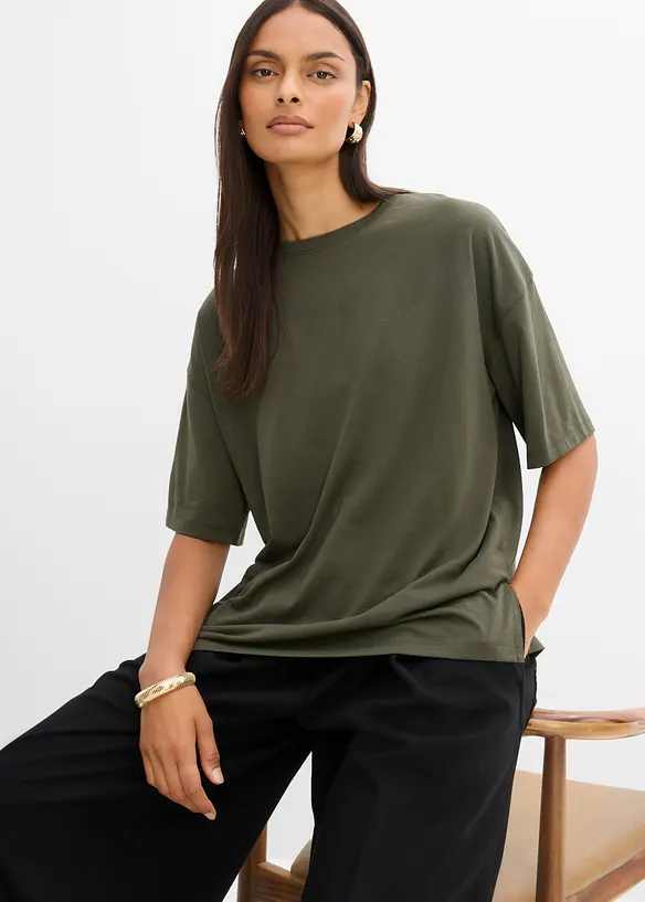 Ledig T-shirt i bomullsmix, bonprix