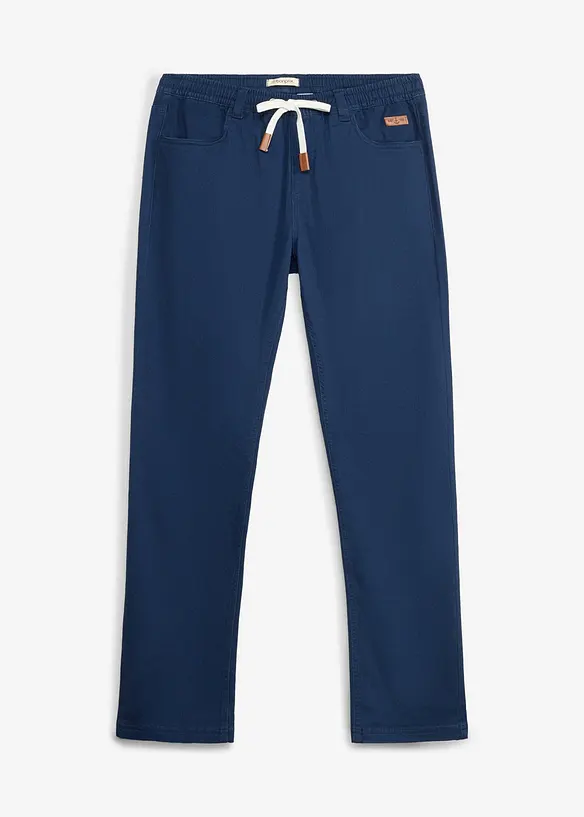 Stretchig dra p&aring;-byxa, normal passform, raka ben, bonprix