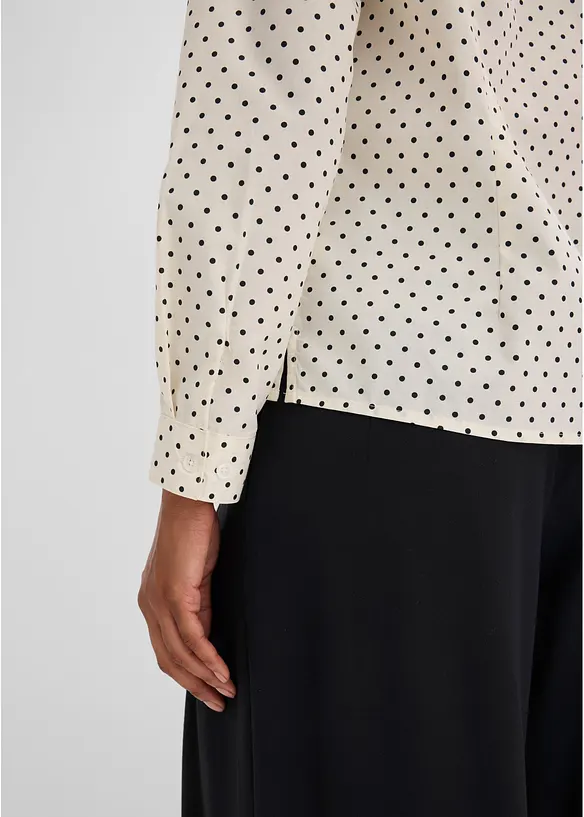 Skjortblus med bomull (2-pack), bonprix